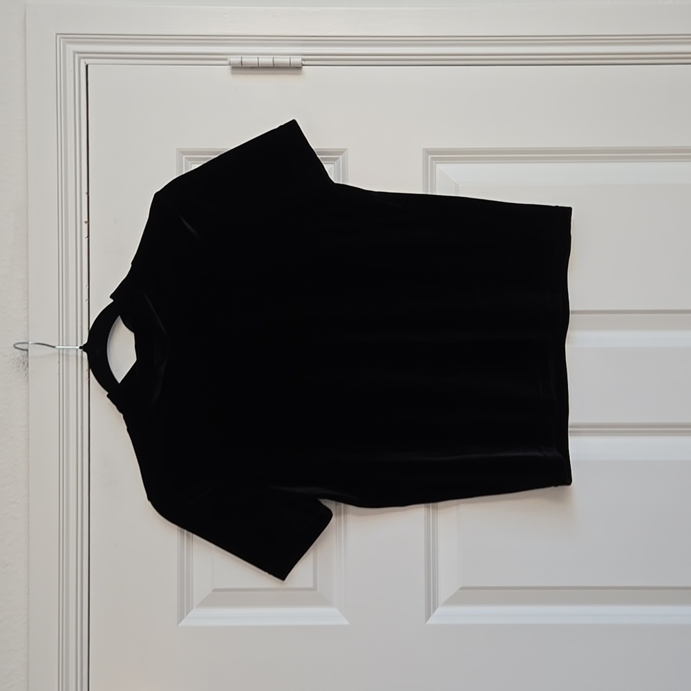 Madewell velvet short sleeve top